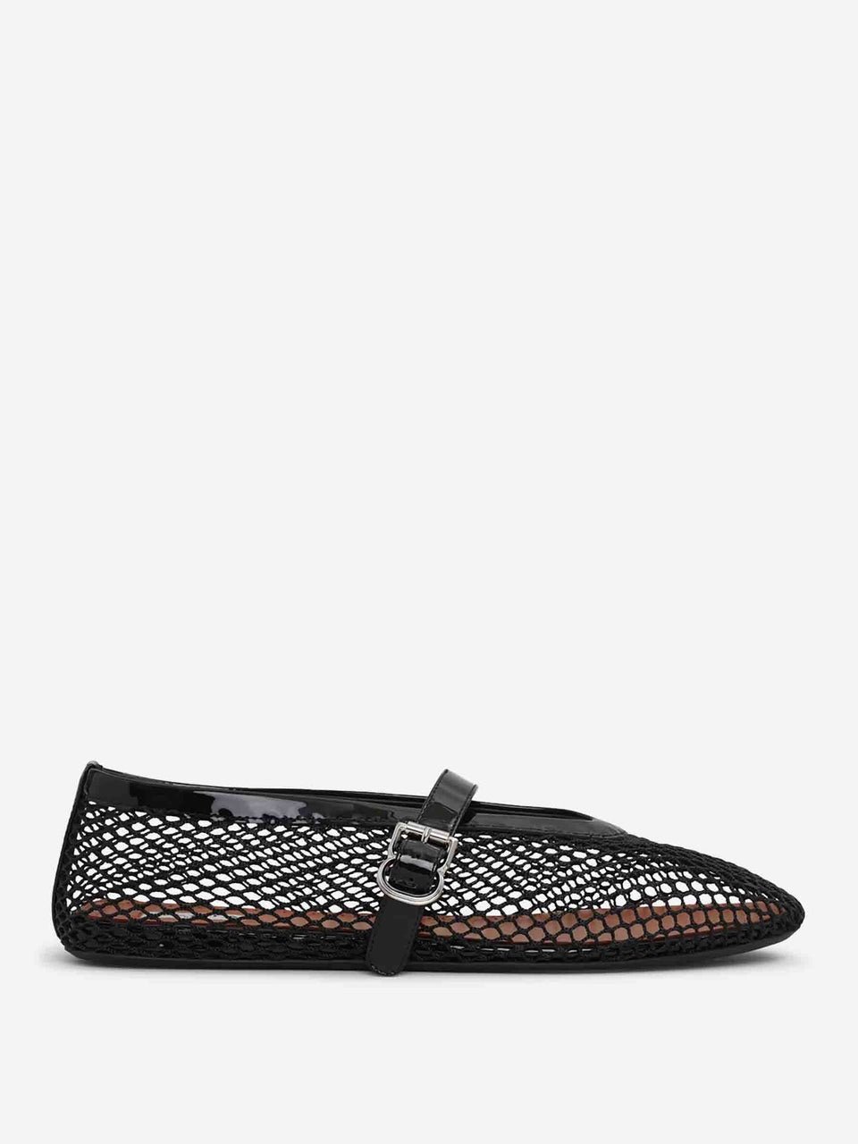 Alaïa Fishnet Ballerina Flats | Black