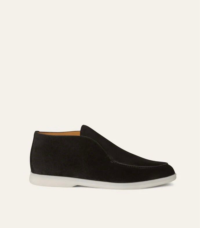 Loro Piana Open Walk Ankle Boot black