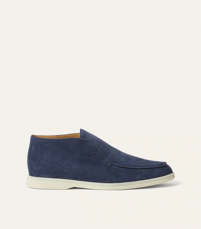 Loro Piana Open Walk Ankle Boot Dark Deep Sea
