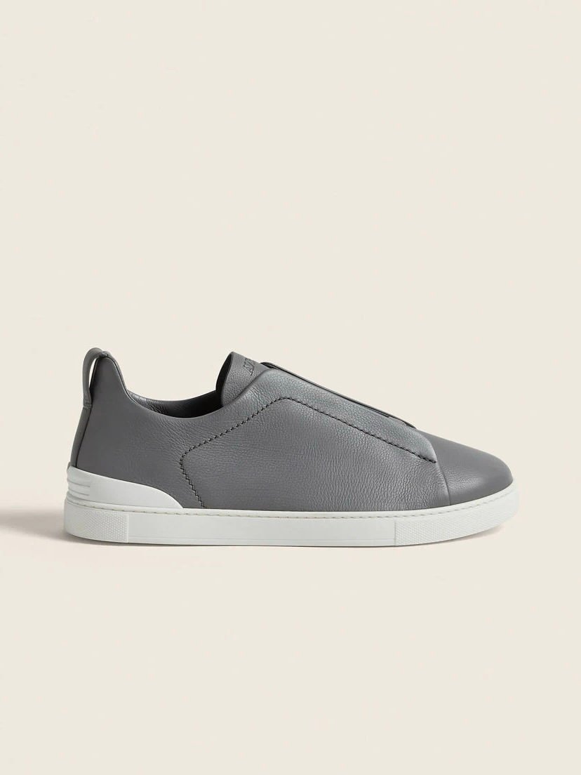 zegna Grey Mélange Triple Stitch™ SECONDSKIN Sneakers